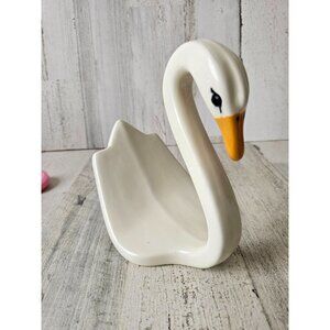 Vintage ceramic JF 1988 swan duck unique decor